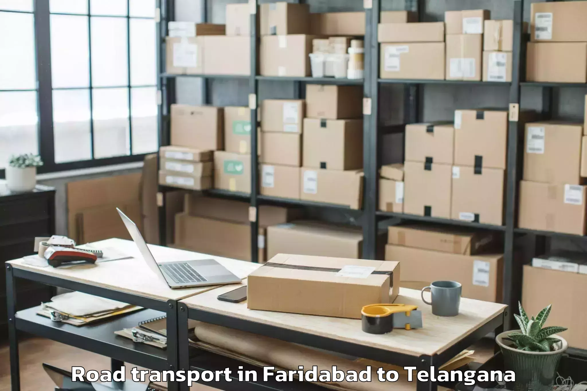 Book Faridabad to Manopad Road Transport Online